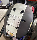 Захистний велошолом BMX Six Hole чорний із смугою, череп, фото 7