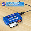 Універсальний USB-адаптер Onefavor SM2001 концентратор SD, XD, CF. Пристрій читання та запису карт SmartMedia, фото 7