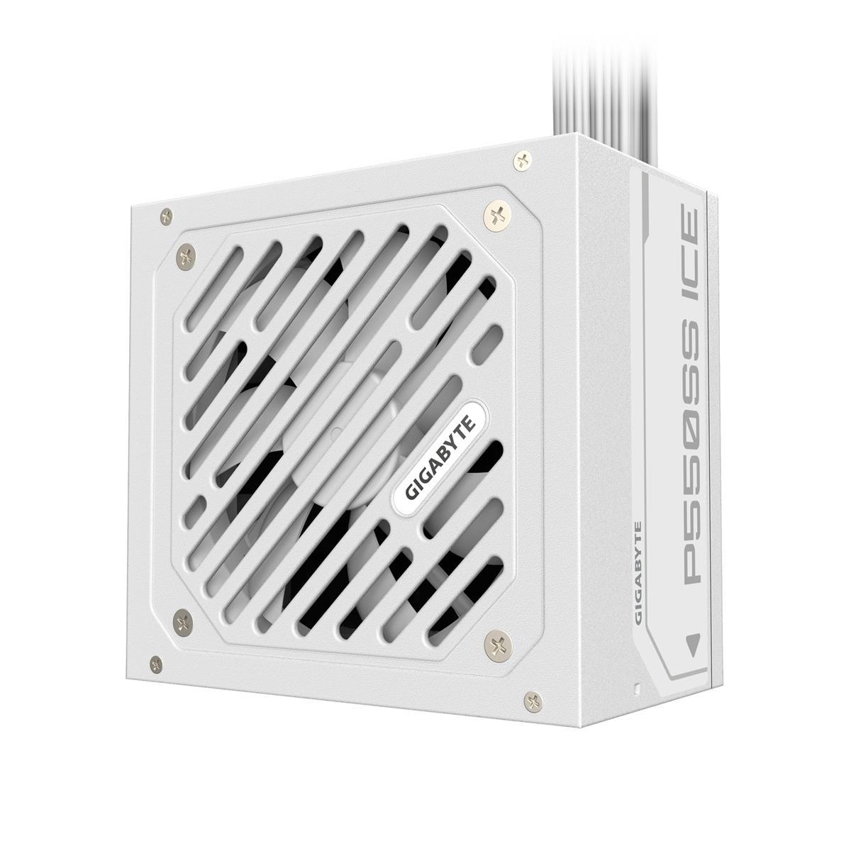 Блок живлення Gigabyte 550W GP-P550SS ICE — 80 Plus Silver, ATX, охолодження 120 мм, білий, фото 1