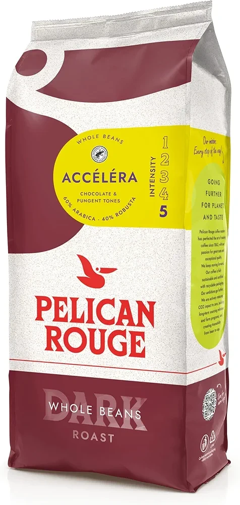 ОРИГІНАЛ! Смачна кава в зернах Pelican Rouge ACCELERA 1000г, 60/40 Нідерланди 
(насичена кава з нотками шоколаду та спецій)