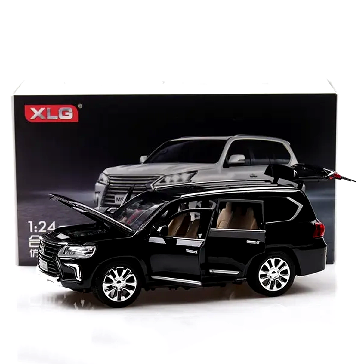 Масштабна модель автомобіля Lexus Lx570 1:24. Звук + світло ефекти. Металева машина. Інерційна машина