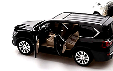 Масштабна модель автомобіля Lexus Lx570 1:24. Звук + світло ефекти. Металева машина. Інерційна машина, фото 3