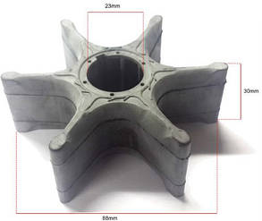 6E5-44352-01 Крильчатка водяного насоса для моторів Yamaha 115-250 л.с, фото 3