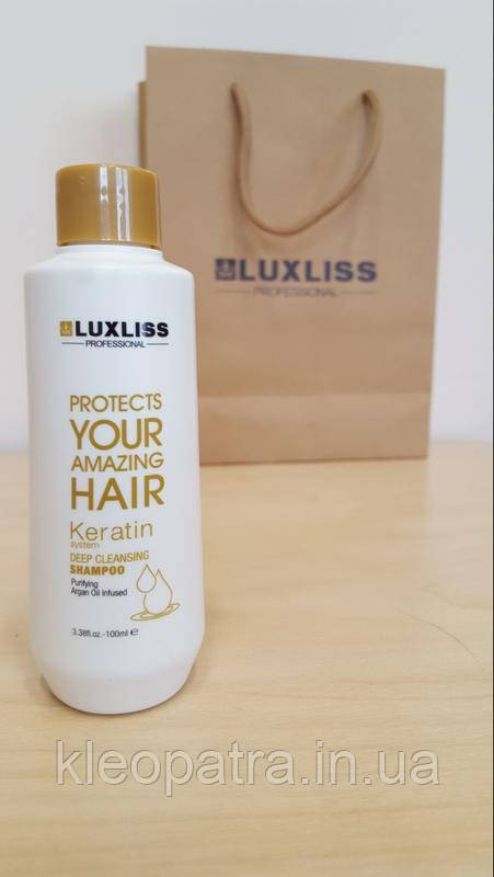 Очищаючий шампунь на основі кератину Luxliss Keratin Deep Cleansing Shampoo 500мл