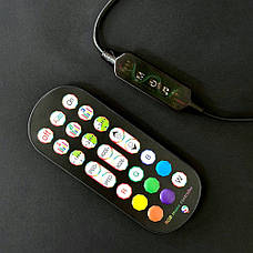 Світлодіодні панелі 53см 2шт RGB з APP Smart від USB та пультом, чорні, фото 6