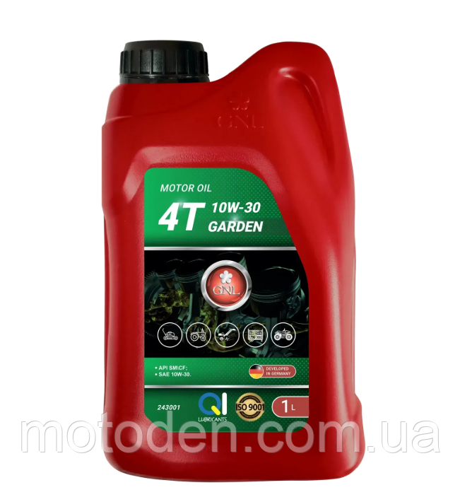 Олива моторна мото GNL 4T Garden 10W-30 API SM 1л, фото 1