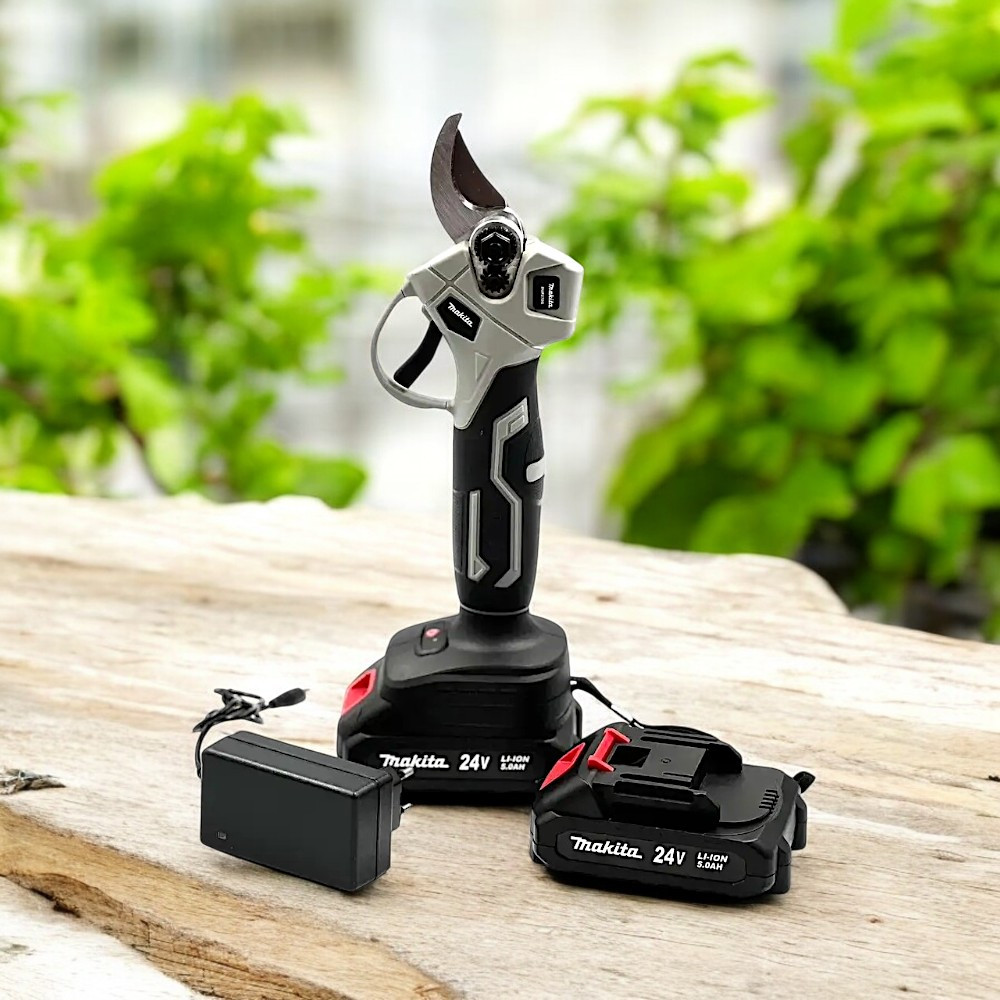 Електросекатор Makita DUP270G 24V 5 AH Секатор акумуляторний Макіта з 2 АКБ Якісний садовий секатор