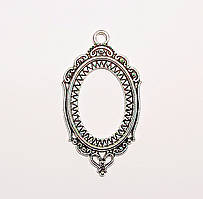 Підвіски під вставку Finding Кулони з основою для кабошона 18 мм x 25 мм Античне срібло 42 мм х 23 мм