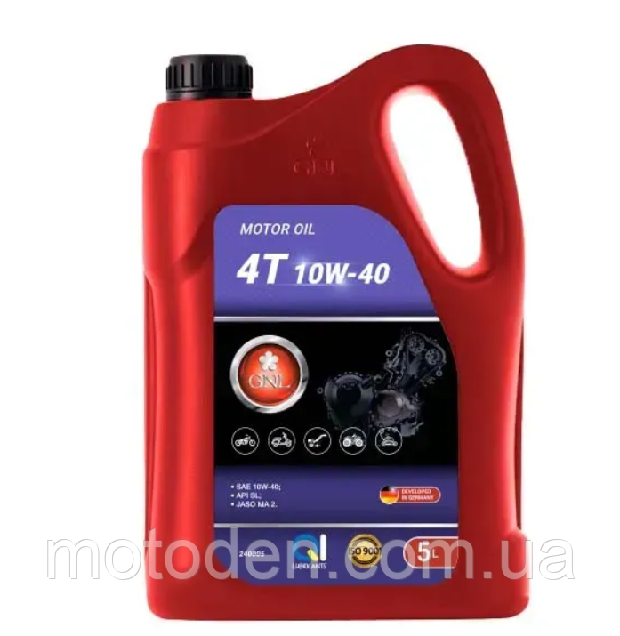 Олива моторна мото GNL MOTO 4T 10W-40 API SL 5л, фото 1