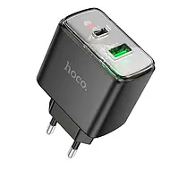 Зарядний пристрій Hoco CS42A PD QC3.0 1USB/1Type-C/30W Black