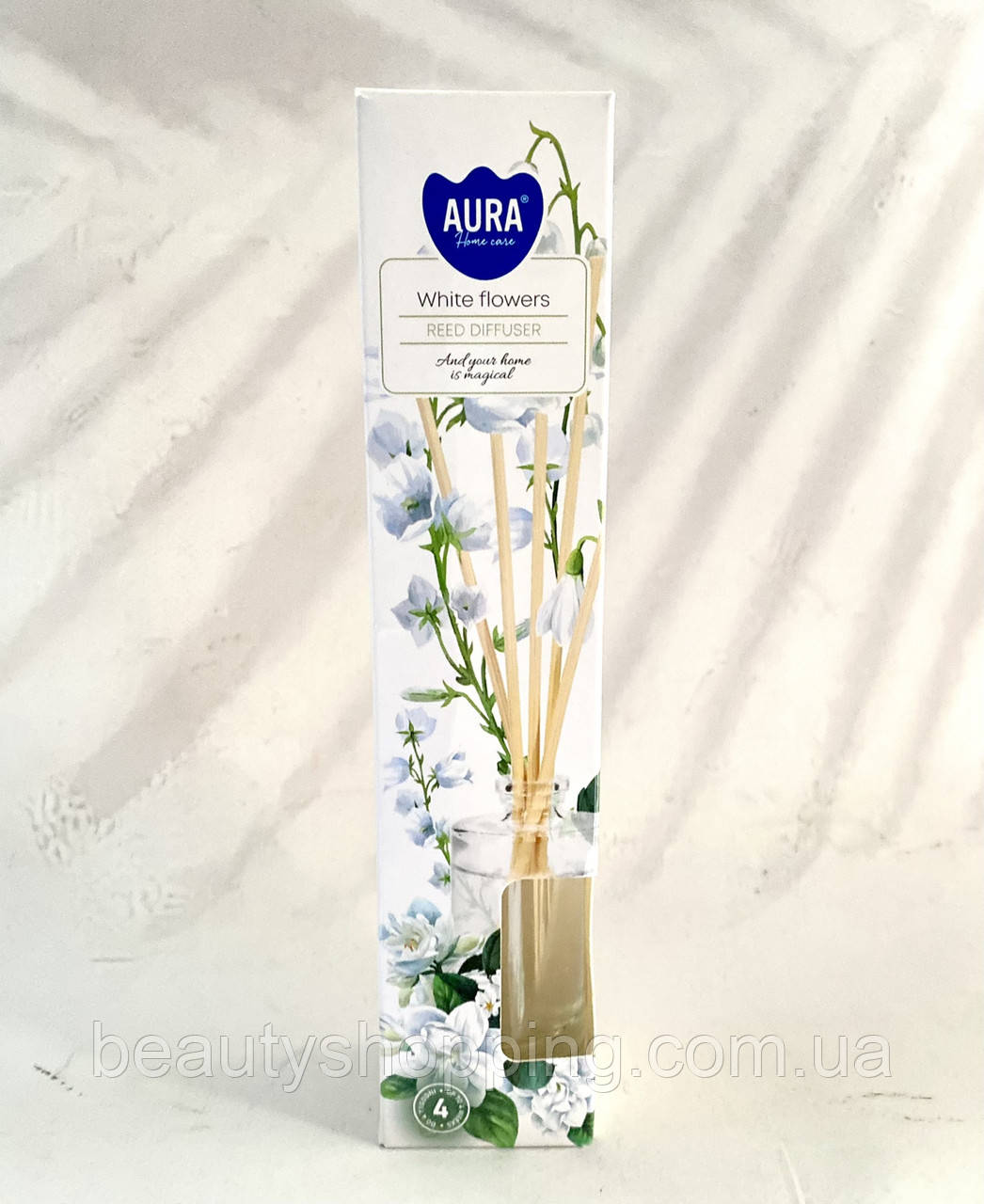 Аромадифузор ароматичиний для дому "Білі квіти" White Flowers 45мл Aura Bispol Польща