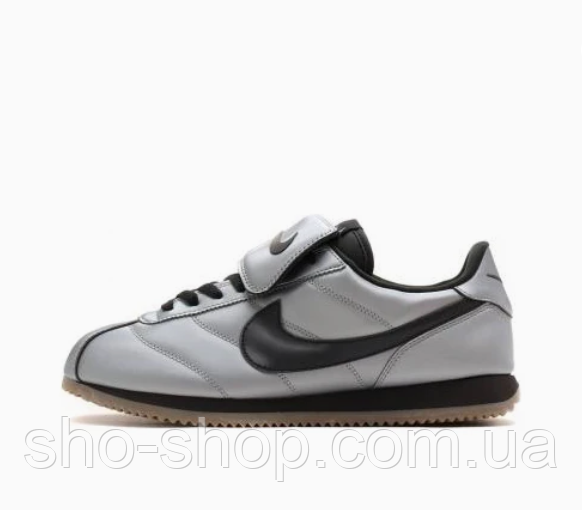 Кроссовки Nike Cortez Leather SE 'Metallic Cool Grey Black' HQ3490-099