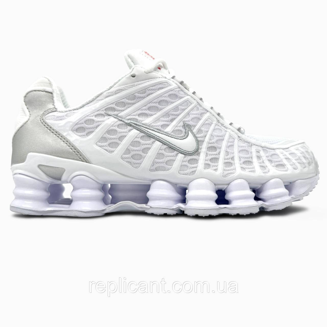 Мужские кроссовки Nike Shox TL White/Silver чоловічі кросівки Nike унісекс, фото 1