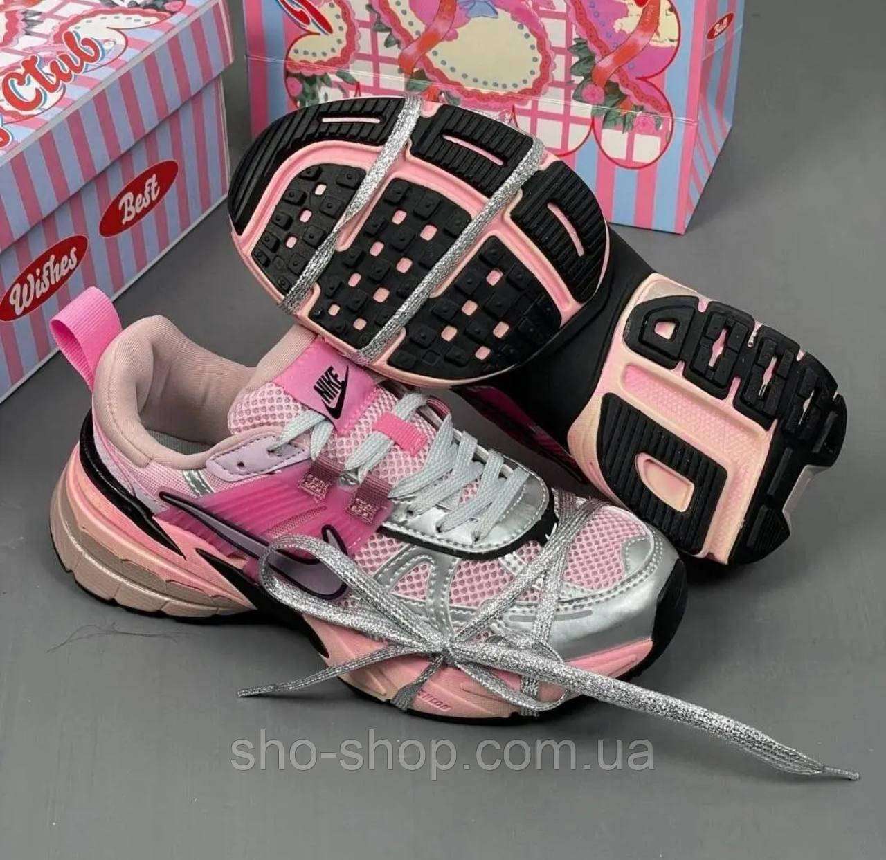 Кроссовки Nike V2K Runtekk Pink Silver
