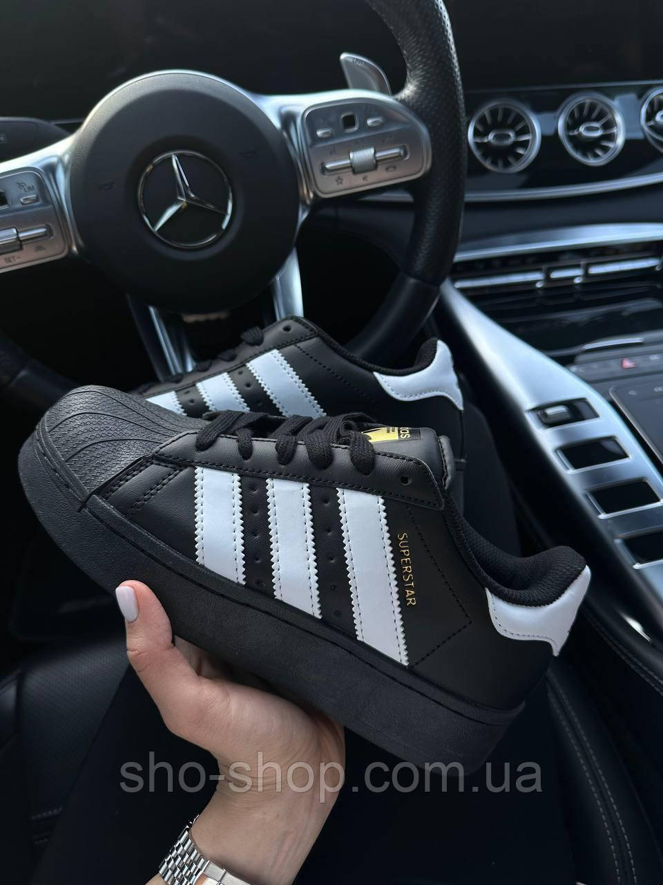 Кросівки Adidas Superstar Black Platform