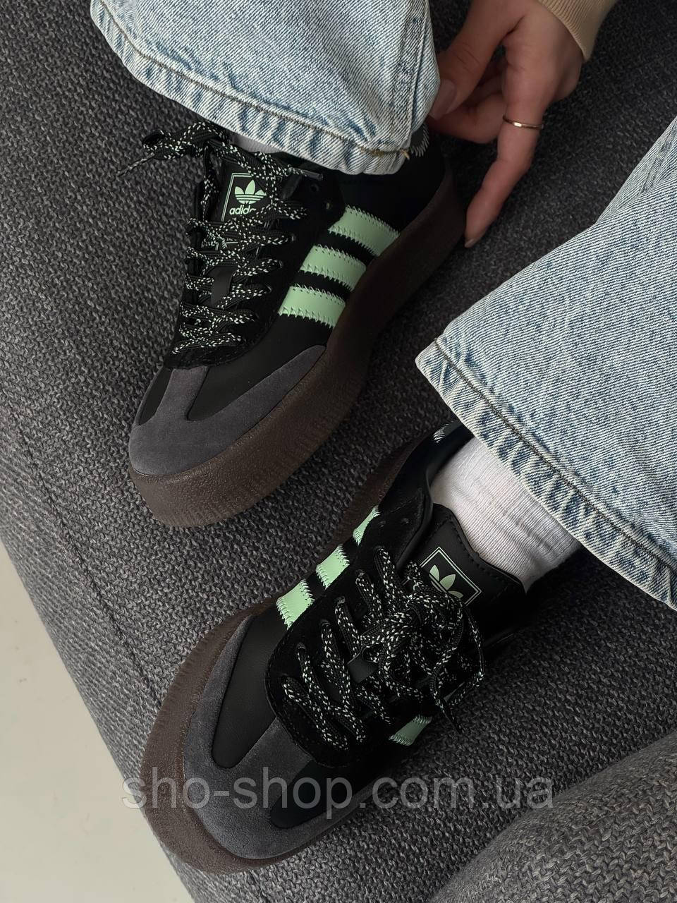 Кросівки Adidas Samba Platform Black/Green