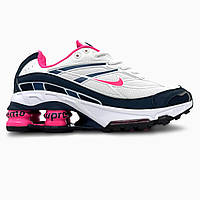 Женские кроссовки Nike  Shox Ride 2 SP x Supreme White/Blue/Pink жіночі кросівки Nike унісекс