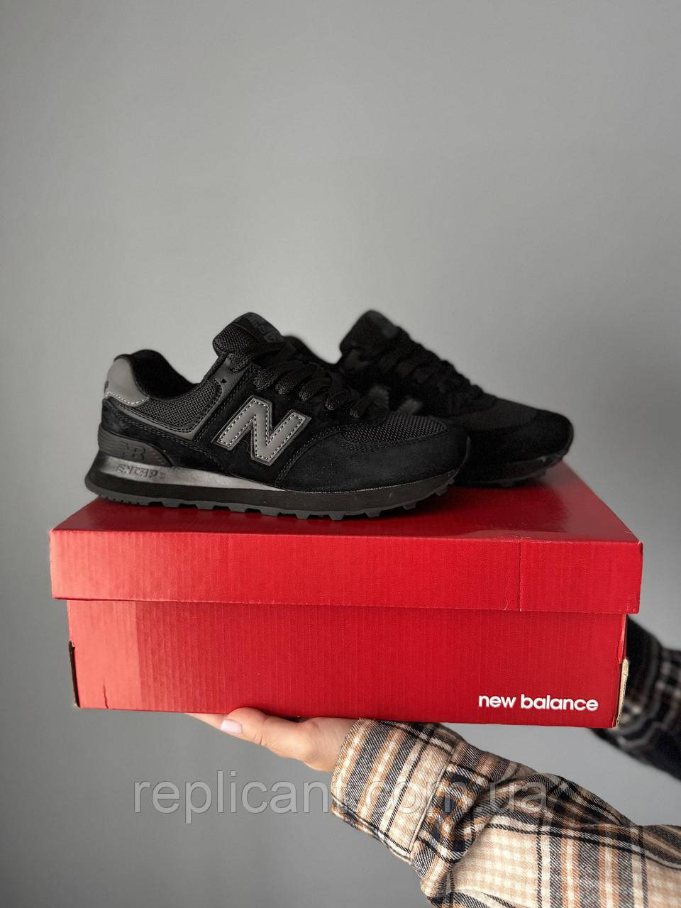 Женские кроссовки New Balance 574 Black ( сітка ) жіночі кросівки New Balance унісекс