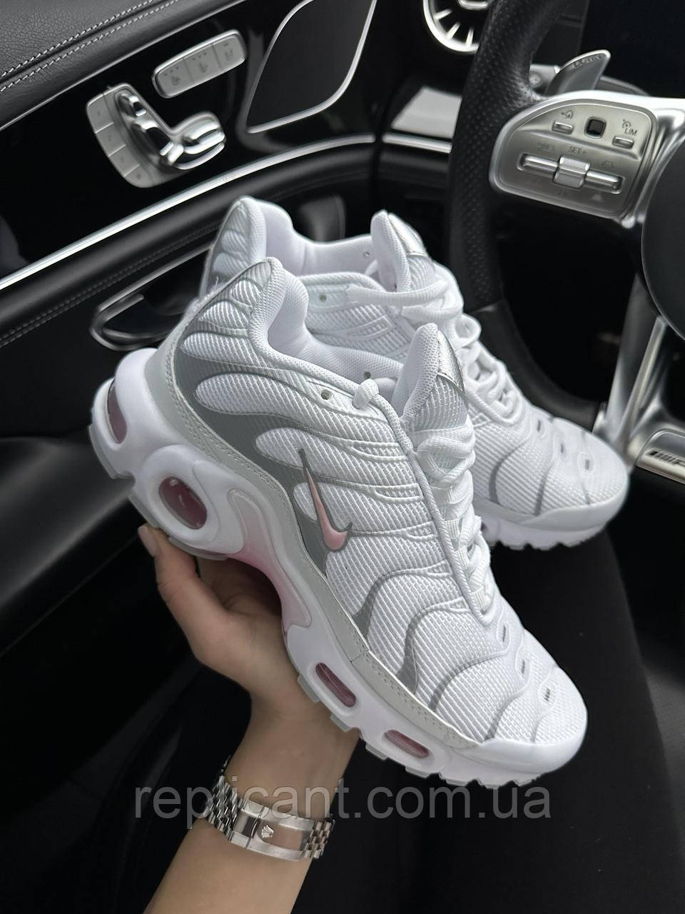 Женские кроссовки Nike Air Max TN Plus White/Pink жіночі кросівки Nike унісекс