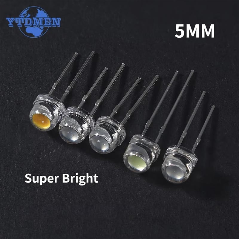 Світлодіод 5мм зелений 2,3V яскравий (корпус прозорий) LED F5