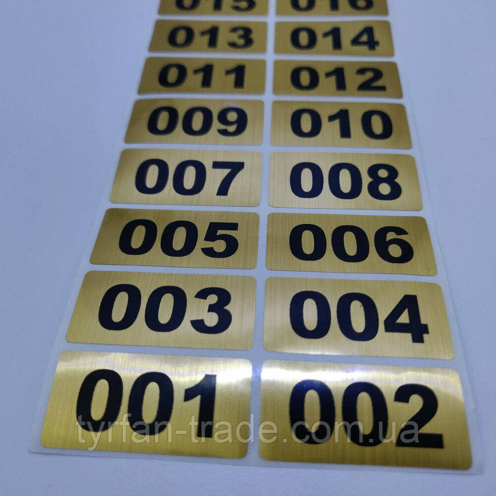 Наклейки для нумерації комірок поштових ящиків, камер зберігання-локерів, шаф для одягу та інших виробів