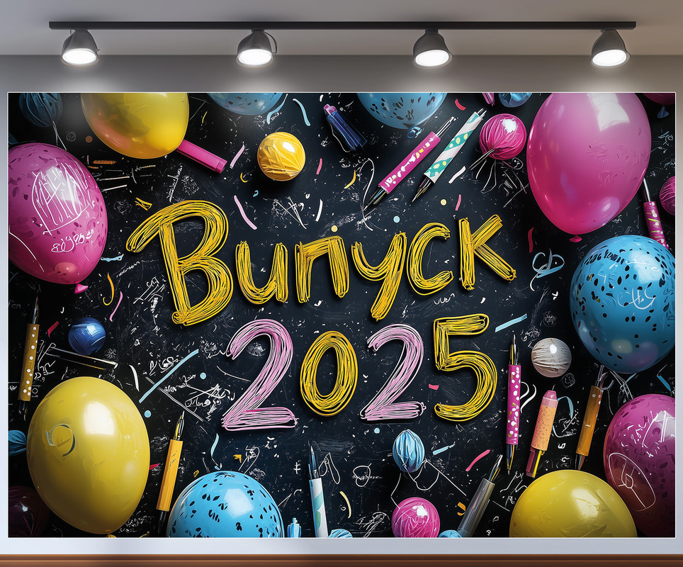 Банер для фотозони "Випуск 2025" | 1.8×1.2 м | Шкільний фон для випускного №41303