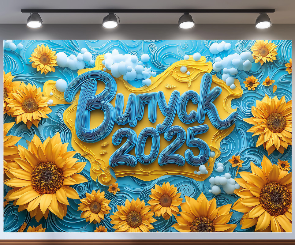 Банер для фотозони "Випуск 2025" | 1.8×1.2 м | Шкільний фон для випускного №41308