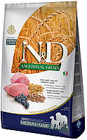 Корм сухий Farmina N&D Low Grain Lamb&Blueberry Adult Medium&Maxi для собак середніх та великих порід з ягням 2.5 кг