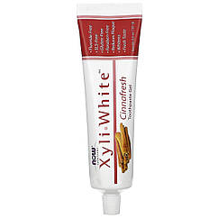 Зубна паста-гель із корицею, Toothpaste Gel, Now Foods, Solutions, без фтору, 181 г