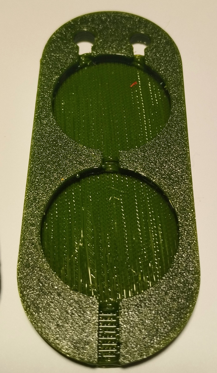 Подвійна підвісна плашка для пломбування (пластик, під печатку 28мм) ХАКІ, фото 1