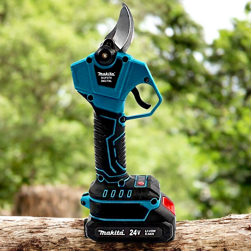 Акумуляторний секатор Макіта Садовий секатор Makita DUP270 Digital 24V 5AH Секатор з цифровим екраном