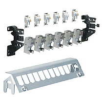 FZ12MM Hager – Патч панель 12 місць з модулями RJ45 (6шт) і тримачами