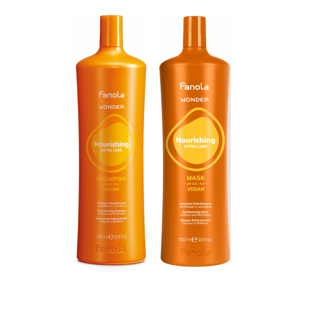 Набір для догляду за сухим волоссям Fanola Wonder Nourishing шампунь 1000мл., маска 1000 мл