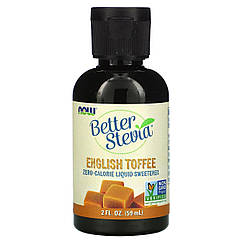 Стевія, Better Stevia, Now Foods, рідкий підсолоджувач із нульовою калорійністю, смак англійського ірису, 59 мл
