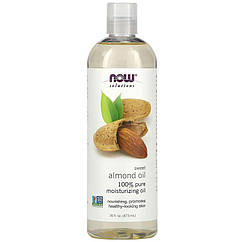 Олія солодкого мигдалю, Sweet Almond Oil, Now Foods, Solutions, 473 мл