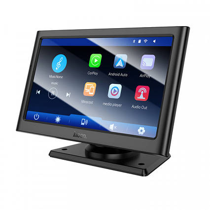 Автомобільний сенсорний монітор 7 дюймів з Carplay та Android Auto HOCO HU2 Чорний, фото 1