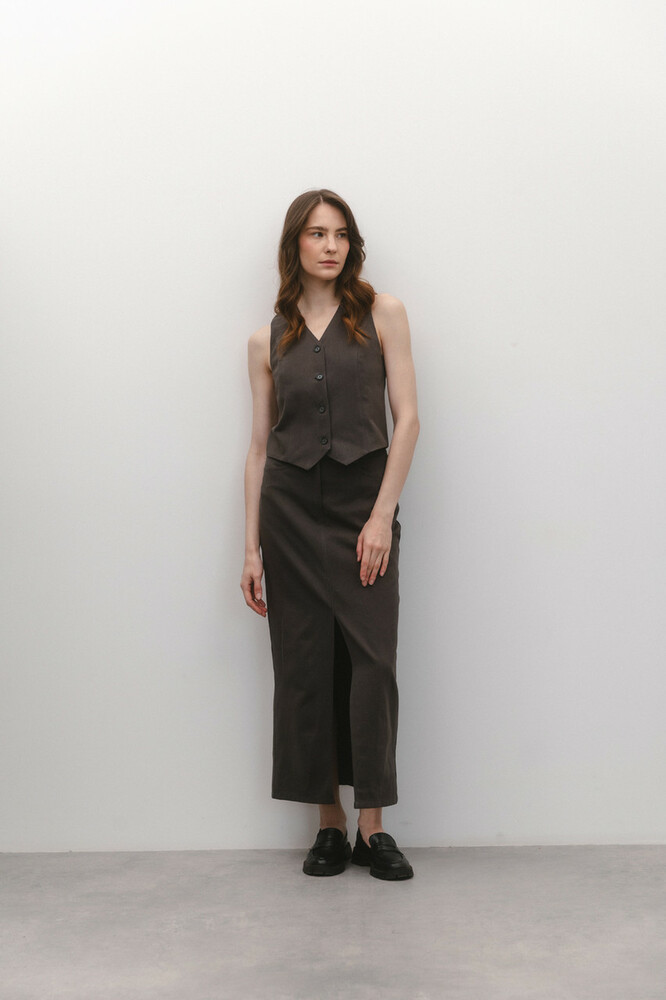 Спідниця жіноча джинсова графіт Modna KAZKA MKAZ6503-1, фото 1