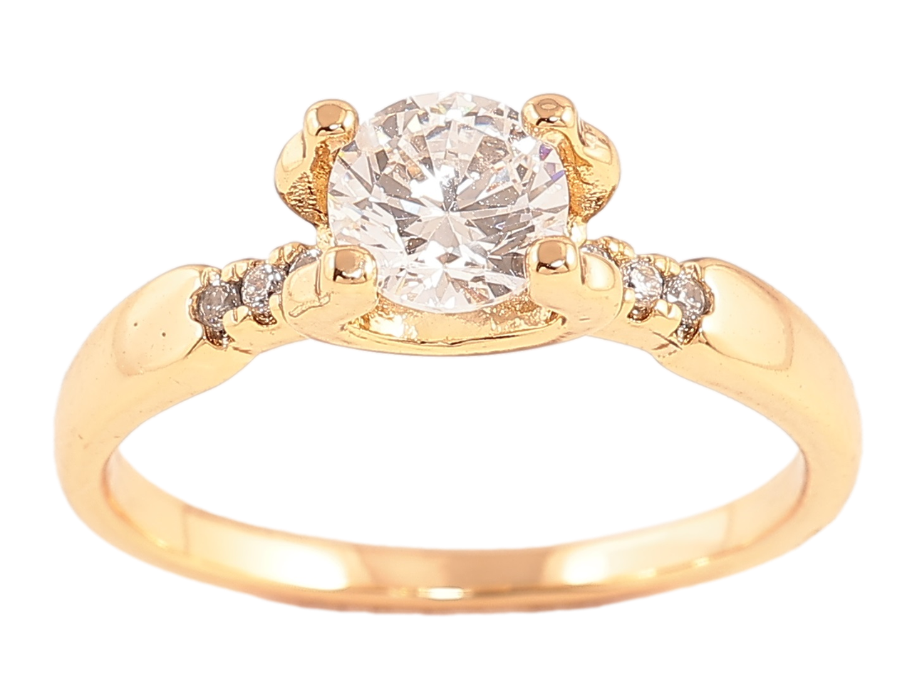Каблучка Xuping Позолота 18K «Блиск кристалів» р.16,17,18,18.5