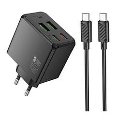 Мережевий зарядний пристрій Hoco CS18A 2 USB-C/2USB PD/QC 45W+Type-C to Type-C