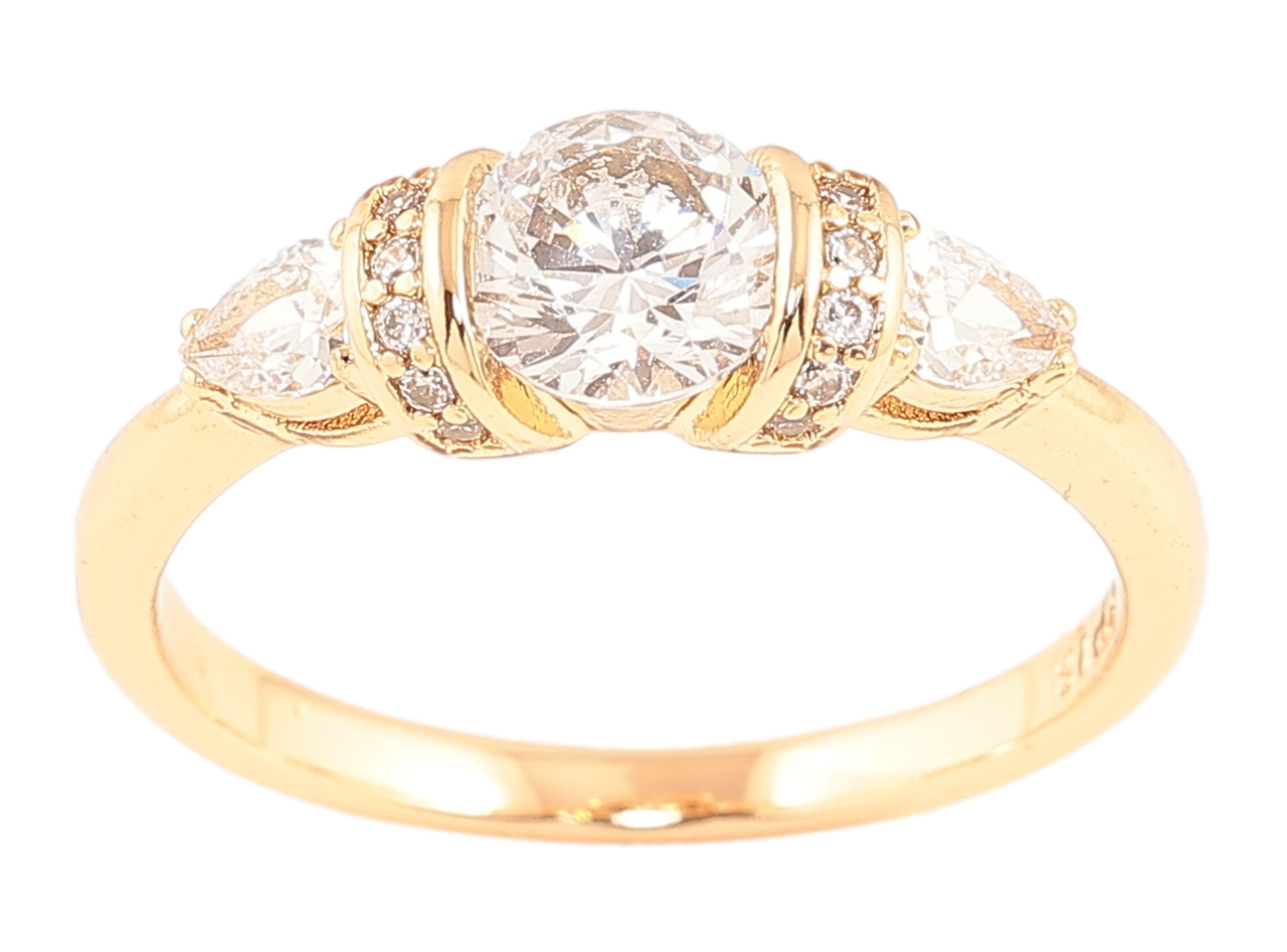 Каблучка Xuping Позолота 18K «Кришталевий блиск» р.16.5,17,18,18.5,19,19.5