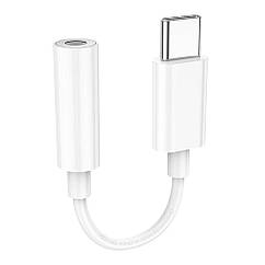 Перехідник Hoco LS35 Type-C to AUX 3.5 mm (female) 8cm Колір Білий