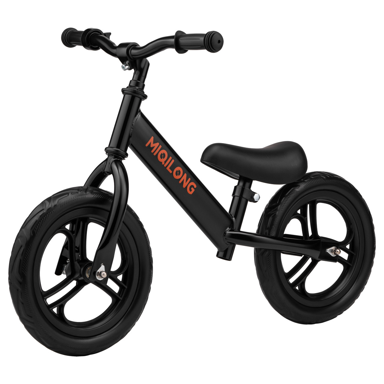 Біговел дитячий Miqilong BTС-SC12-BLACK діаметр 12" чорний, фото 1