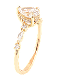 Каблучка Xuping Позолота 18K «Кришталева крапля» р.16,17,17.5,18,18.5, фото 3