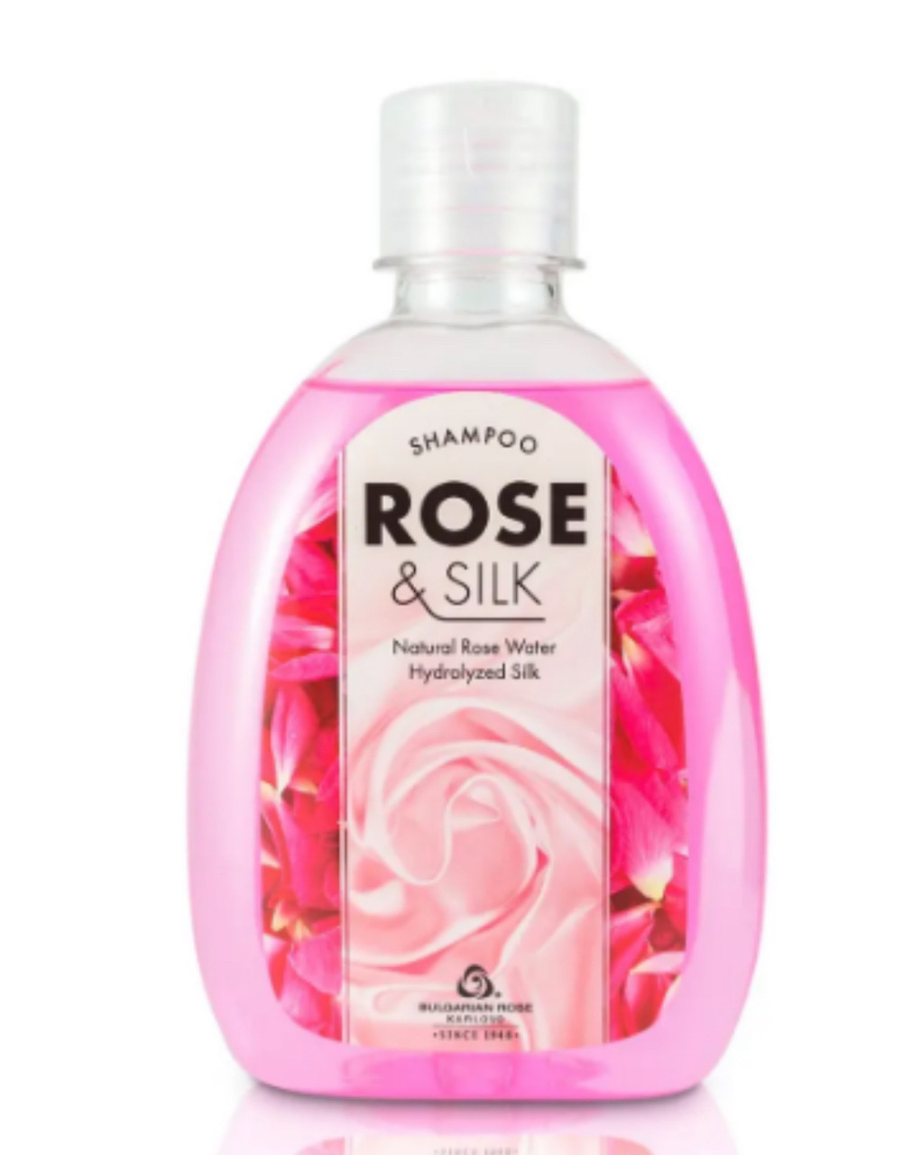 Шампунь з трояндовою водою та екстрактом шовку "Rose &" Bulgarian Rose Karlovo 320 мл, фото 1