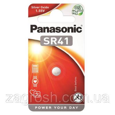 Promo Ціна! Батарейка SR41 (392, V392, D392) Silver Oxide Panasonic (SR-41EL/1B) - тільки на ZaGrosh.com.ua, фото 1
