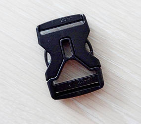 Фастекс-карабин  2,5см пластик черний (пряжка замок)