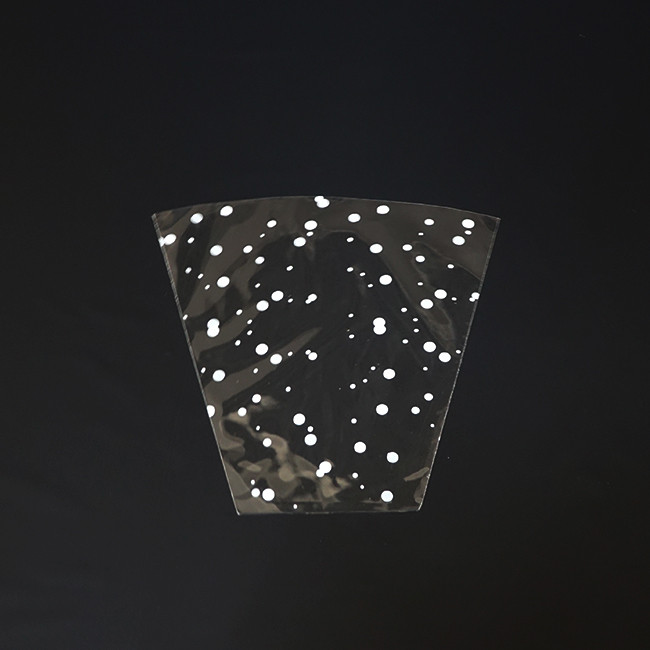 Упаковка конус для квітів біла h25см 10см 25 см верх 100 штук плівка для букетів, обгортка флористична, фото 1