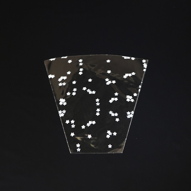 Упаковка конус під квіти h25см 10см низ 25см з малюнком Ромашка 100 штук упаковка для букетів та флористики, фото 1