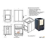 Дровʼяна піч для сауни та лазні PAL PK-16 (8-16 куб.м.), фото 2