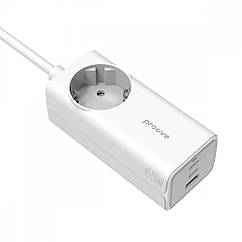 Мережевий фільтр Proove Power Strip PD-02 65 W (2 Type-C + 1 USB) white